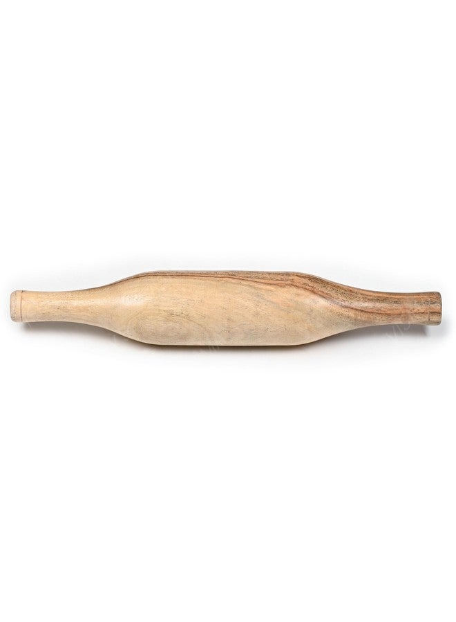VISMAY'S 12 inch Sheesham Wood Rolling Pin Roller Belan Belani for Making Roti/Chapati Paratha for Kitchen Compact Design for Use, Easy Grip to Roll - Image 2